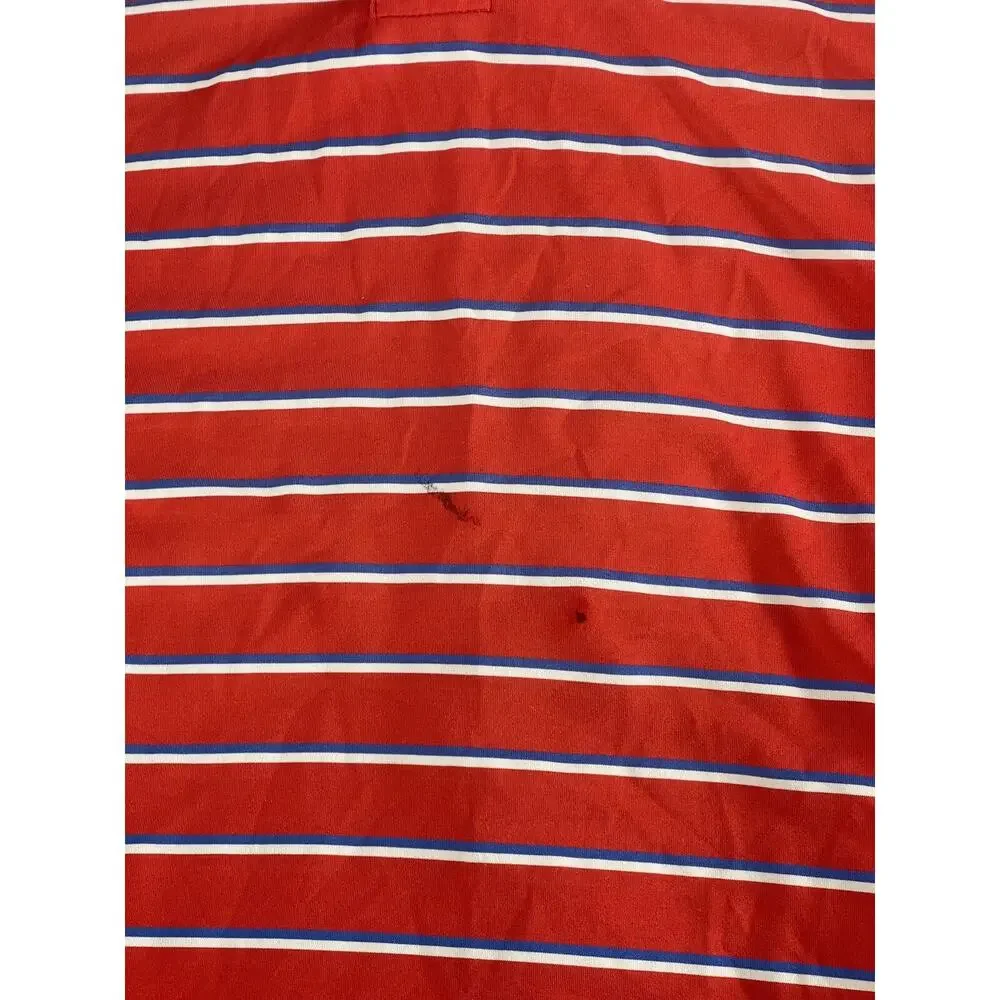 FootJoy Shirt Mens Extra Large Polo Red Striped Short Sleeve Golf XL N38